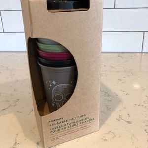 Starbucks Halloween Reusable Hot Cups 6 Cups Lids